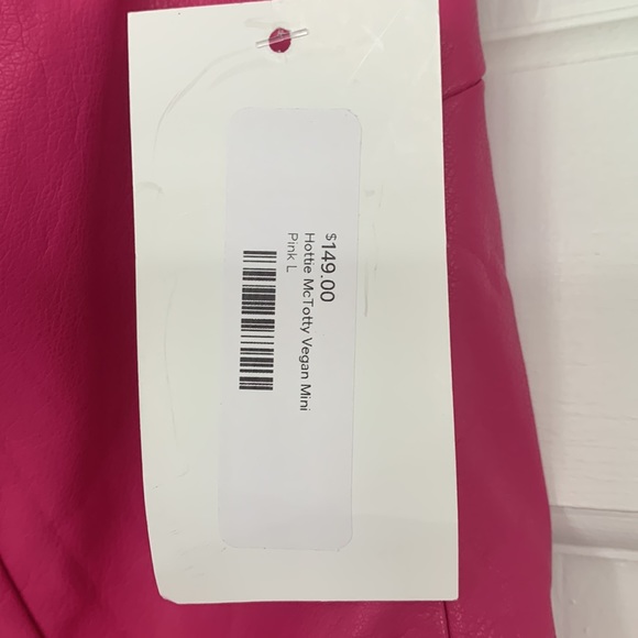 Cotton candy la large faux leather pink dress - Picture 4 of 5